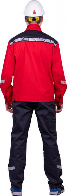 Куртка СТРОНГ (красный-серый)