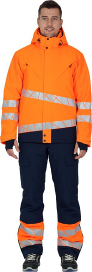Куртка мужская утепленная ACTIVE (синий-оранжевый)