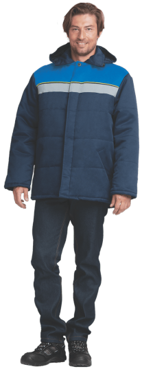 Куртка ЕВРОТЕЛОГРЕЙКА утеплённая (т.синий-василек)